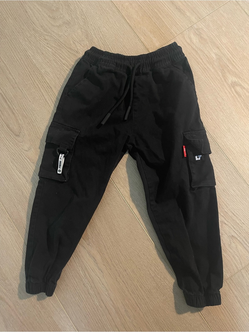 Black Kids Cargo Joggers - Brand Unknown